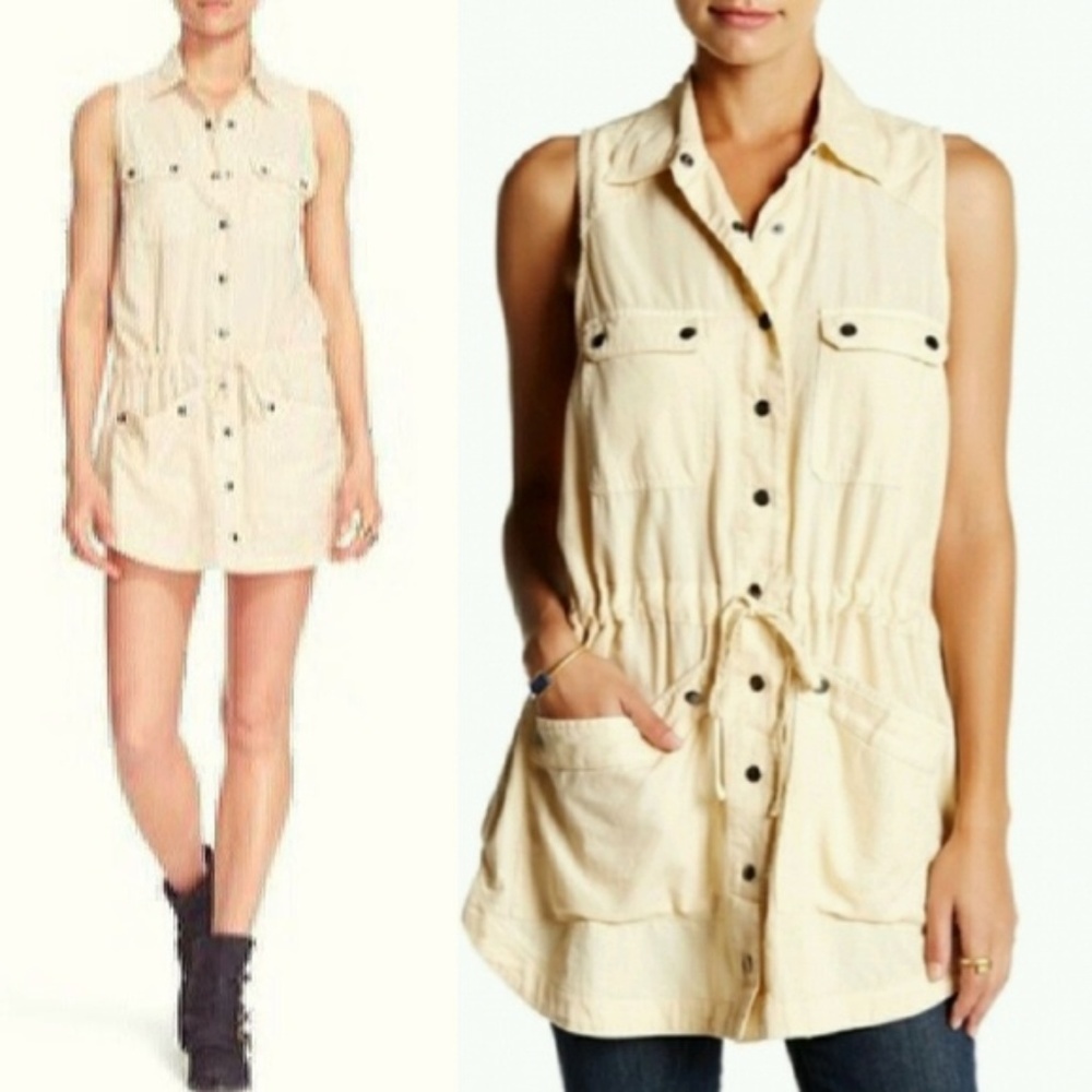 Free People women XS Too Far sleeveless tunic